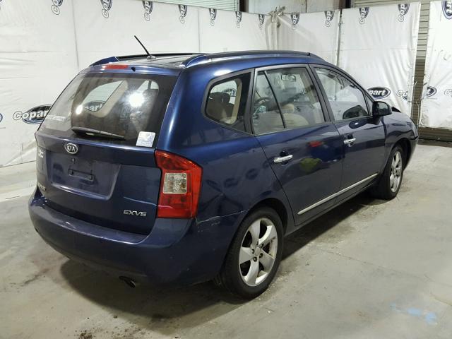 KNAFG526877111513 - 2007 KIA RONDO LX BLUE photo 4