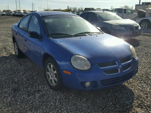 1B3ES56C54D573782 - 2004 DODGE NEON BLUE photo 1