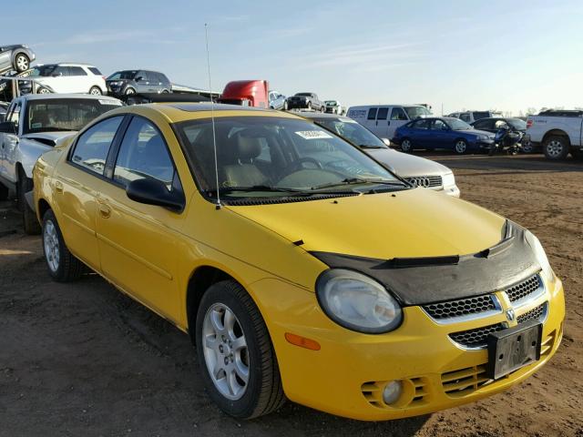 1B3ES56C33D225641 - 2003 DODGE NEON SXT YELLOW photo 1