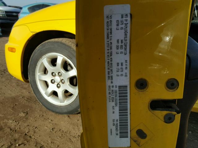 1B3ES56C33D225641 - 2003 DODGE NEON SXT YELLOW photo 10