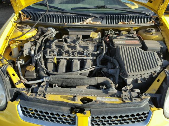 1B3ES56C33D225641 - 2003 DODGE NEON SXT YELLOW photo 7