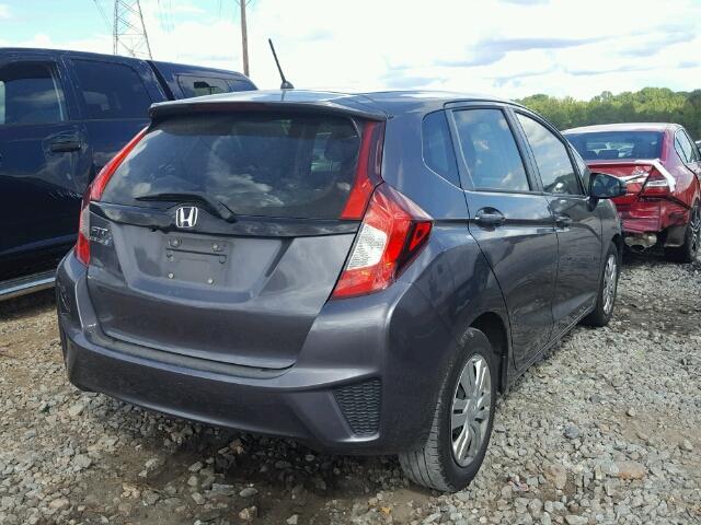 3HGGK5G53FM719161 - 2015 HONDA FIT LX GRAY photo 4