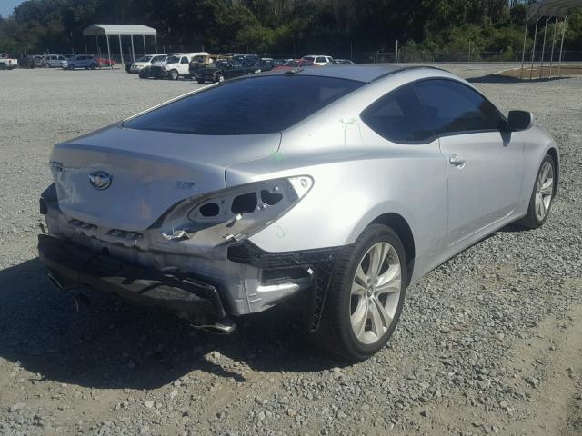 KMHHT6KD8AU004915 - 2010 HYUNDAI GENESIS CO SILVER photo 4