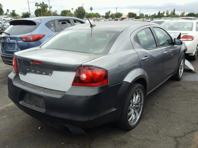 1B3BD4FB4BN616773 - 2011 DODGE AVENGER EX CHARCOAL photo 4