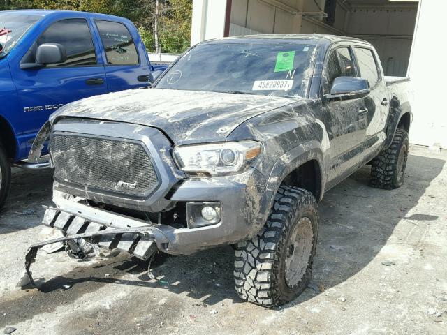 3TMCZ5AN8GM016318 - 2016 TOYOTA TACOMA DOU GRAY photo 2