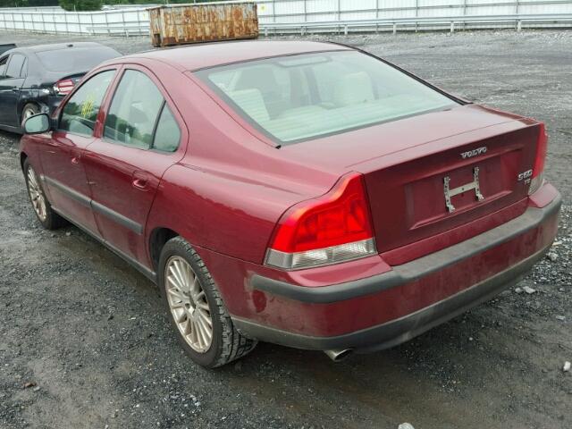 YV1RS53D232270816 - 2003 VOLVO S60 T5 MAROON photo 3