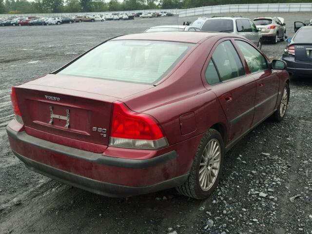 YV1RS53D232270816 - 2003 VOLVO S60 T5 MAROON photo 4