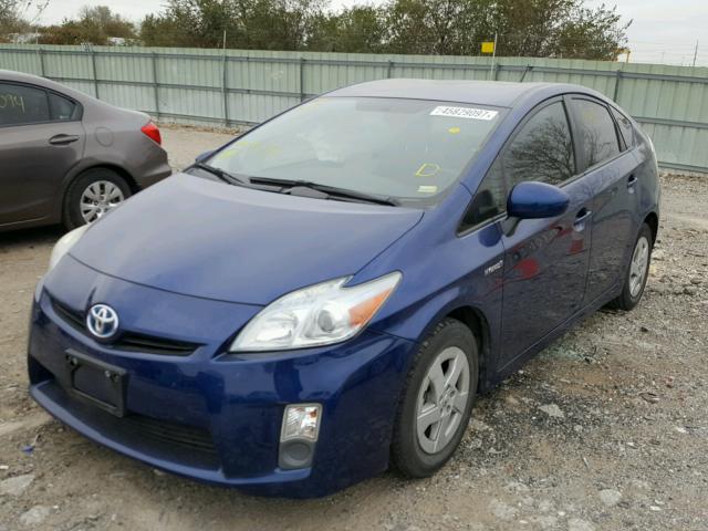 JTDKN3DU0B0263763 - 2011 TOYOTA PRIUS BLUE photo 2