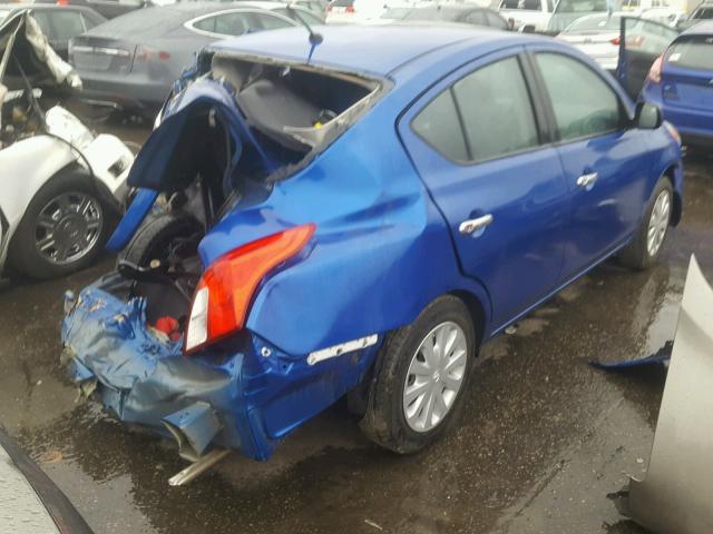 3N1CN7AP2DL842837 - 2013 NISSAN VERSA S BLUE photo 4