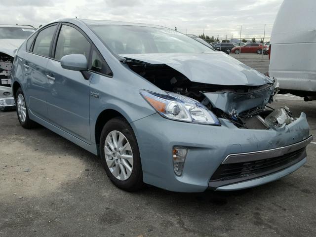 JTDKN3DP3D3043108 - 2013 TOYOTA PRIUS PLUG GREEN photo 1