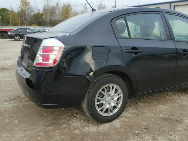 3N1AB61E58L676683 - 2008 NISSAN SENTRA BLACK photo 9