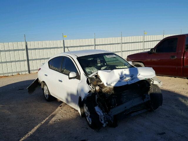 3N1CN7APXDL839782 - 2013 NISSAN VERSA S WHITE photo 1