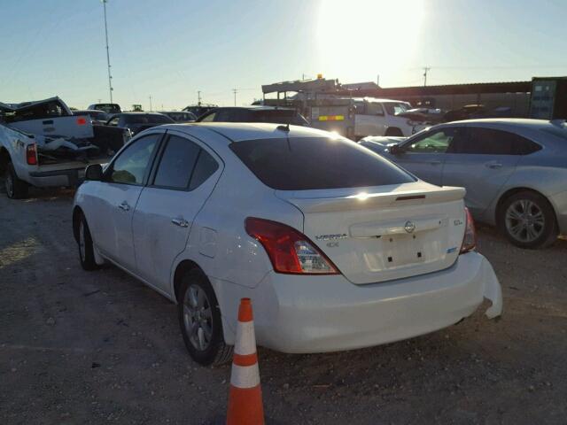 3N1CN7APXDL839782 - 2013 NISSAN VERSA S WHITE photo 3