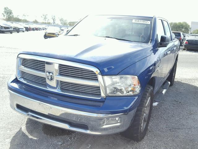 1D3HB13T19S750542 - 2009 DODGE RAM 1500 BLUE photo 2