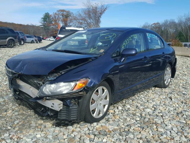 2HGFA16556H528381 - 2006 HONDA CIVIC LX BLUE photo 2