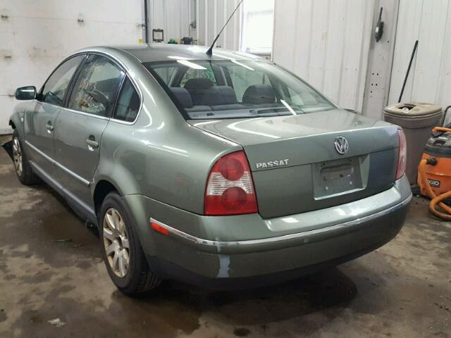 WVWPD63B13P116659 - 2003 VOLKSWAGEN PASSAT GLS GREEN photo 3