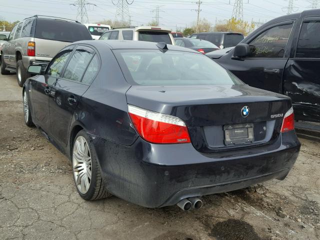 WBANW53519CT56085 - 2009 BMW 550 I BLUE photo 3