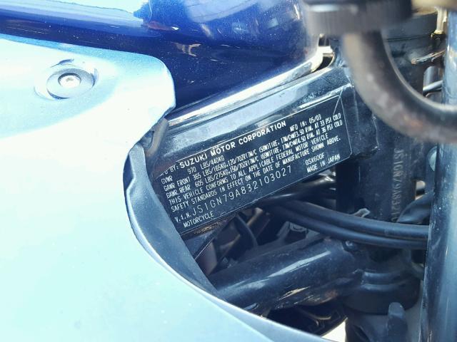 JS1GN79A832103027 - 2003 SUZUKI GSX600 F BLUE photo 10