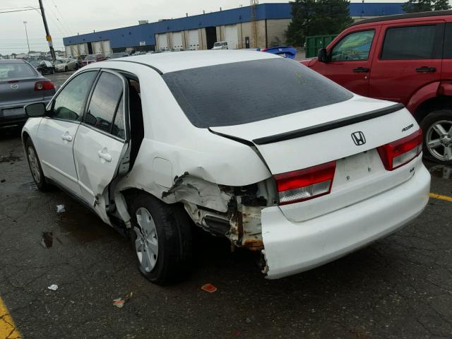 1HGCM56323A054870 - 2003 HONDA ACCORD LX WHITE photo 3