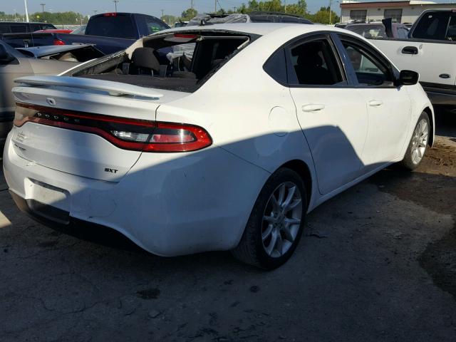 1C3CDFBA0DD214130 - 2013 DODGE DART SXT WHITE photo 4