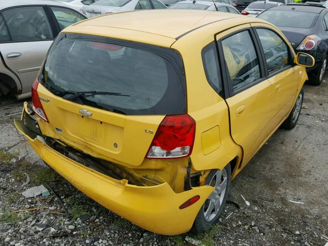 KL1TD66628B263808 - 2008 CHEVROLET AVEO BASE Сары фото 4