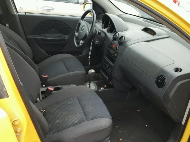 KL1TD66628B263808 - 2008 CHEVROLET AVEO BASE Сары фото 5