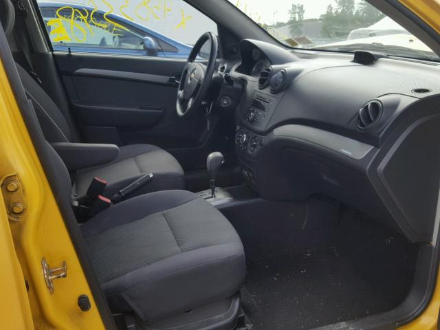 KL1TD56607B098043 - 2007 CHEVROLET AVEO BASE Сары фото 5