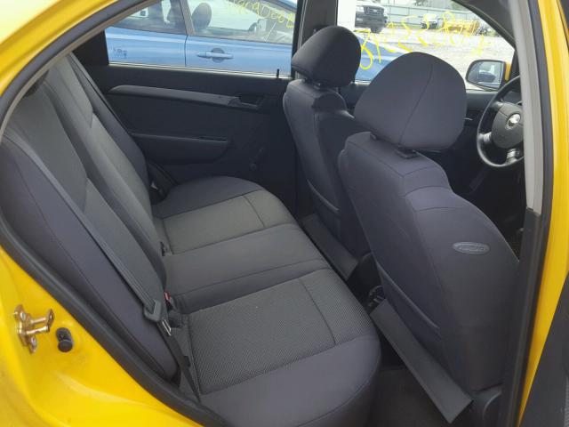 KL1TD56607B098043 - 2007 CHEVROLET AVEO BASE Сары фото 6