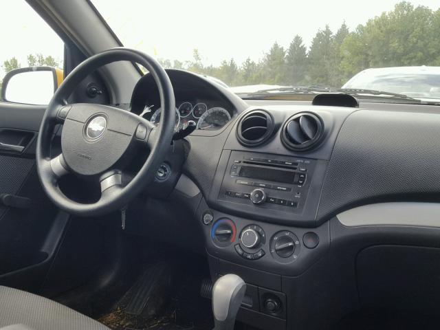 KL1TD56607B098043 - 2007 CHEVROLET AVEO BASE Сары фото 9