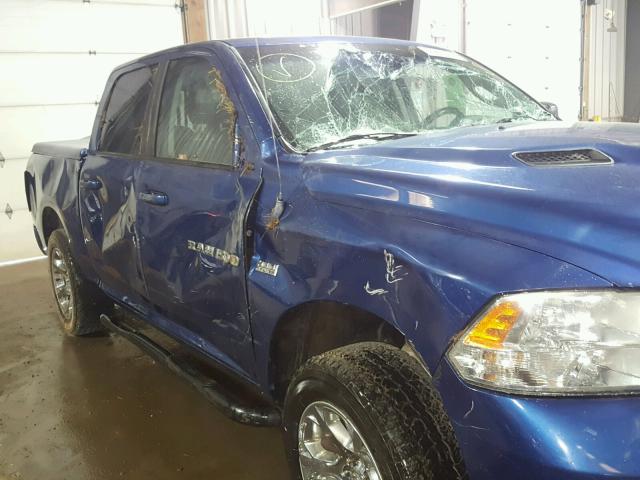 1D7RV1CT0BS516487 - 2011 DODGE RAM 1500 BLUE photo 9