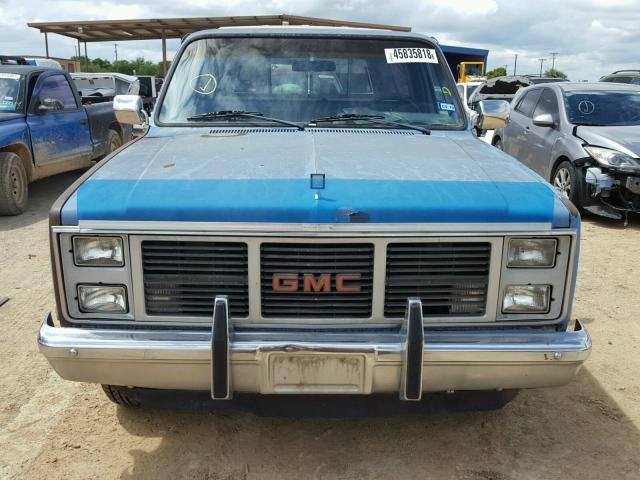 1GTEC14H6FF726437 - 1985 GMC C1500 BLUE photo 9