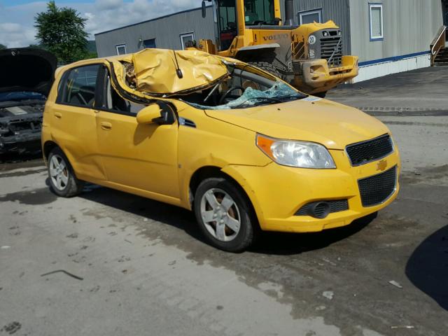 KL1TD66E89B617386 - 2009 CHEVROLET AVEO LS YELLOW photo 1