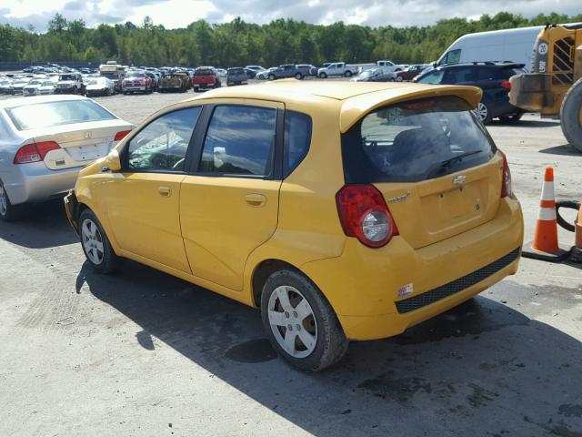 KL1TD66E89B617386 - 2009 CHEVROLET AVEO LS YELLOW photo 3