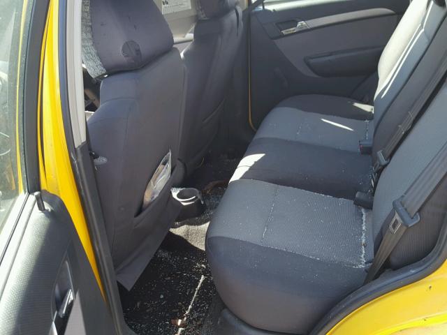 KL1TD66E89B617386 - 2009 CHEVROLET AVEO LS YELLOW photo 6