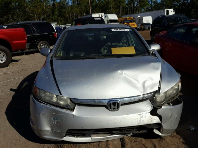 1HGFA16567L085078 - 2007 HONDA CIVIC LX SILVER photo 9