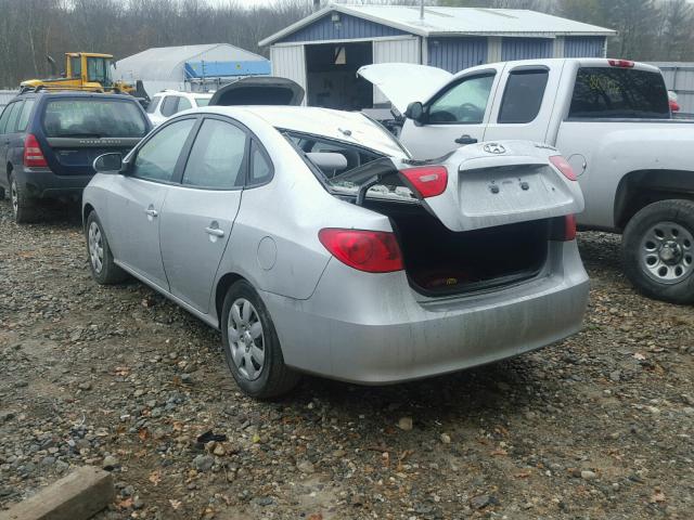 KMHDU46D58U461301 - 2008 HYUNDAI ELANTRA GL SILVER photo 3