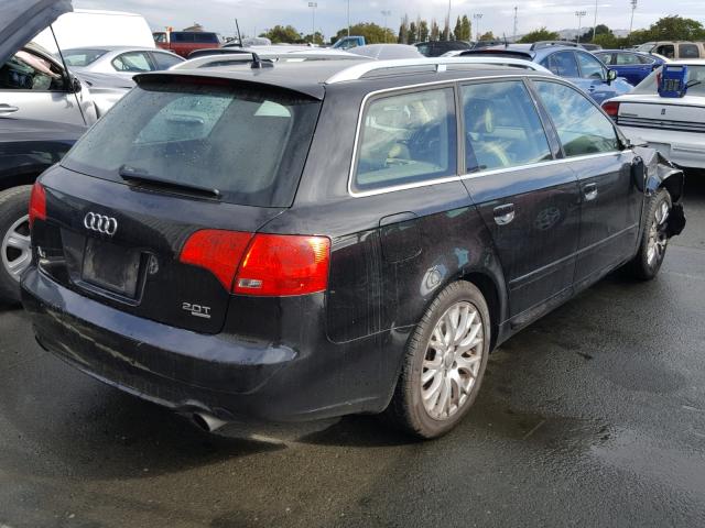 WAUKF78E08A166974 - 2008 AUDI A4 2.0T AV BLACK photo 4