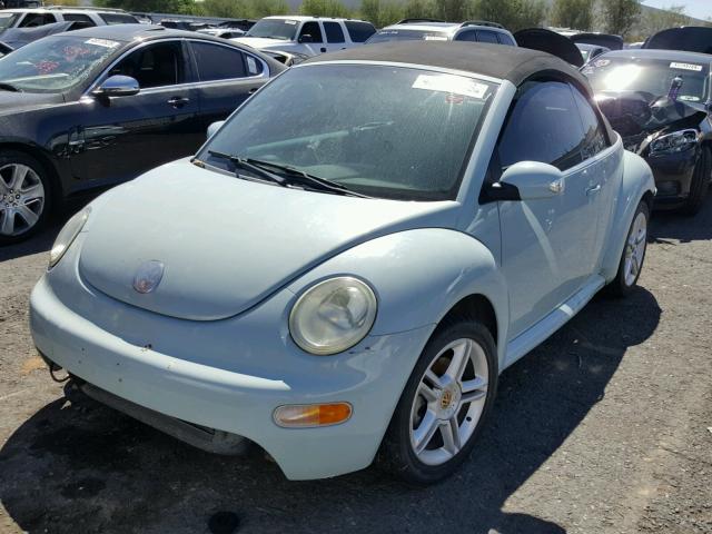 3VWCD31Y15M303555 - 2005 VOLKSWAGEN NEW BEETLE BLUE photo 2