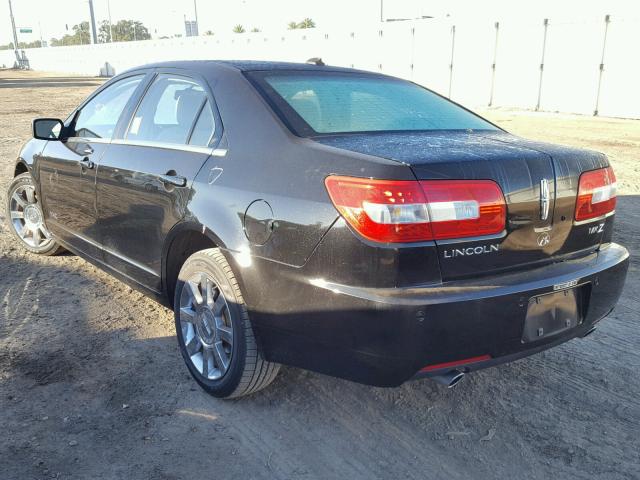 3LNHM26T08R657280 - 2008 LINCOLN MKZ Negro foto 3