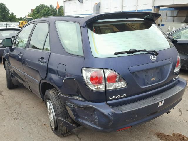 JTJHF10U620260963 - 2002 LEXUS RX 300 BLUE photo 3