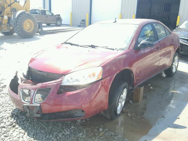 1G2ZF57B684196948 - 2008 PONTIAC G6 VALUE L RED photo 2