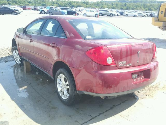 1G2ZF57B684196948 - 2008 PONTIAC G6 VALUE L RED photo 3