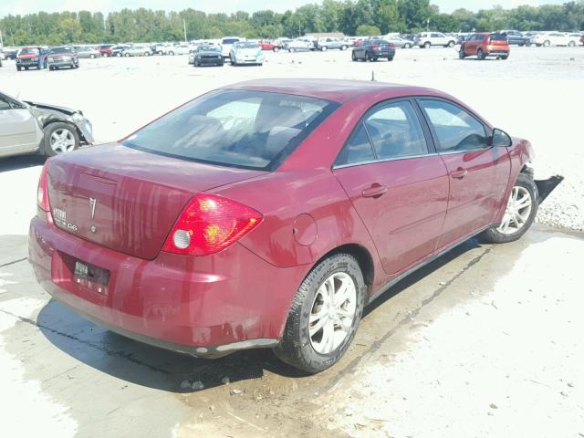 1G2ZF57B684196948 - 2008 PONTIAC G6 VALUE L RED photo 4