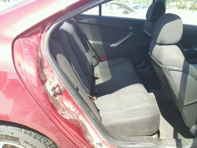 1G2ZF57B684196948 - 2008 PONTIAC G6 VALUE L RED photo 6