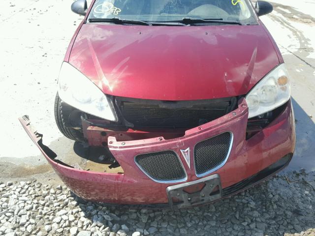 1G2ZF57B684196948 - 2008 PONTIAC G6 VALUE L RED photo 9