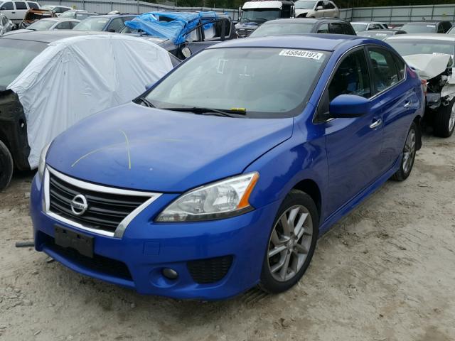 3N1AB7AP3DL611526 - 2013 NISSAN SENTRA S BLUE photo 2