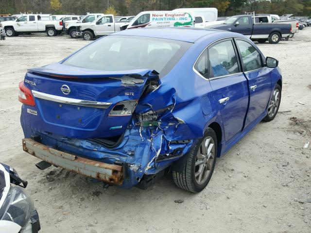 3N1AB7AP3DL611526 - 2013 NISSAN SENTRA S BLUE photo 4