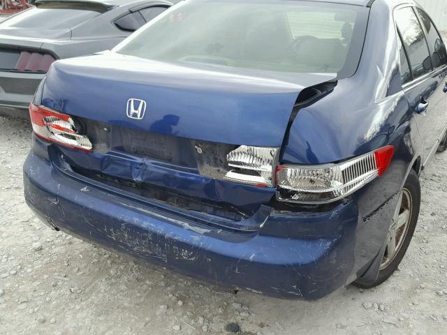 1HGCM56673A094114 - 2003 HONDA ACCORD EX BLUE photo 9