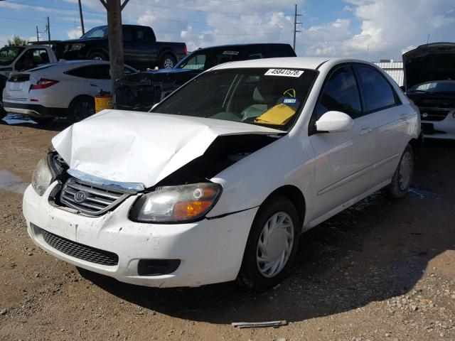 KNAFE221195593457 - 2009 KIA SPECTRA EX WHITE photo 2