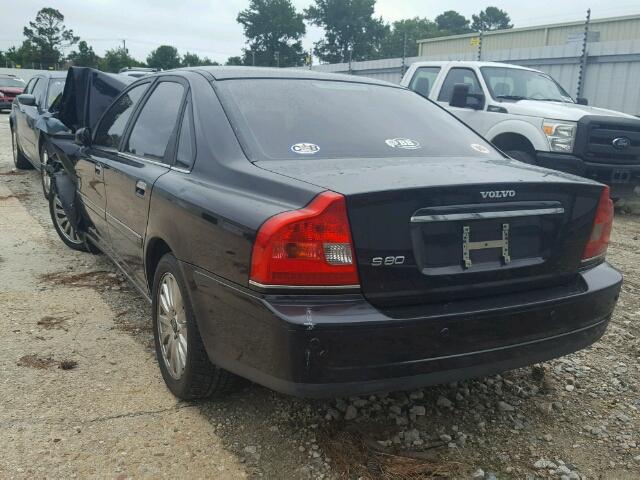 YV1TS592261440503 - 2006 VOLVO S80 2.5T BLACK photo 3